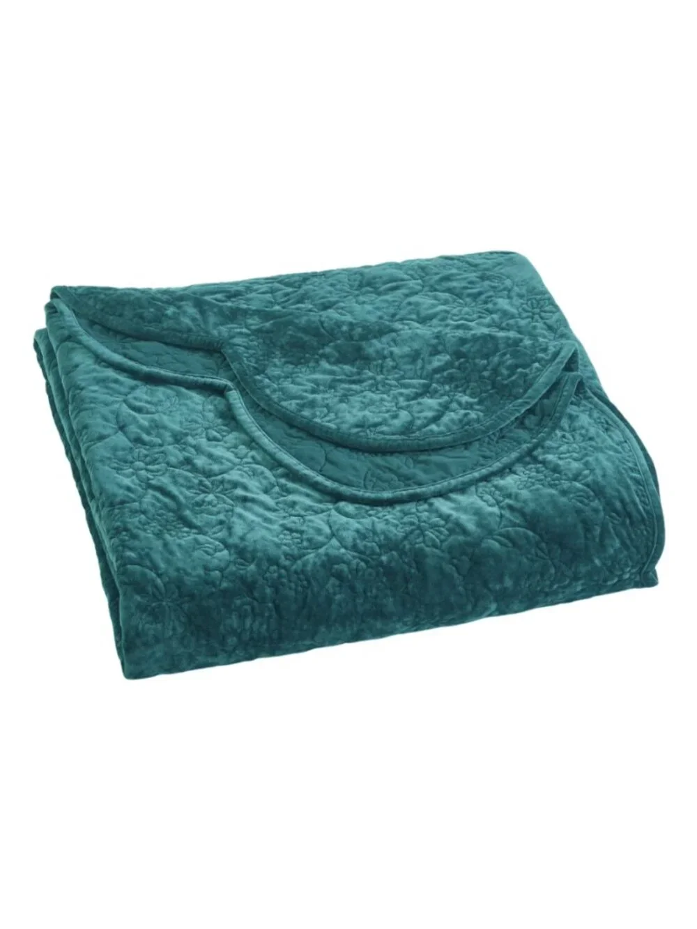 The Pioneer Woman Hawaiian Blue Cottage Eloise Floral 100% Poly Velvet Quilt